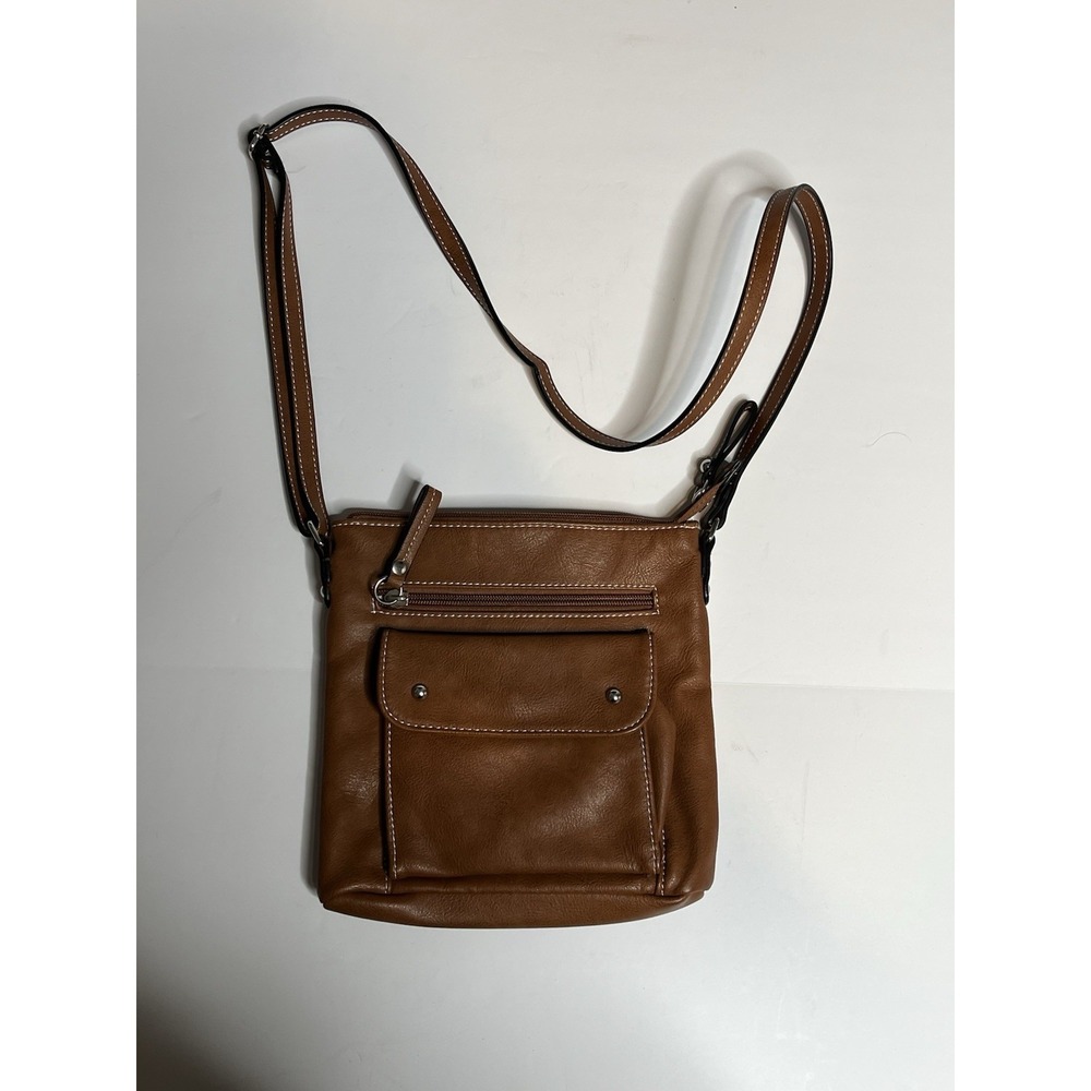 Kate & Alex Women's Brown Leather Shoulder Crossbody Bag